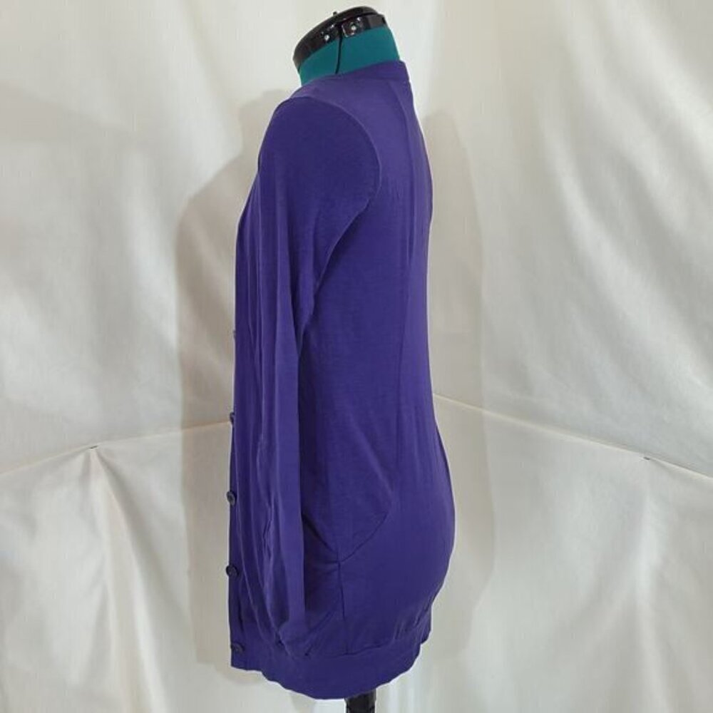 Aritzia Wilfred Purple Lyocell Cardigan - Size Extra Small - Picture 3 of 9